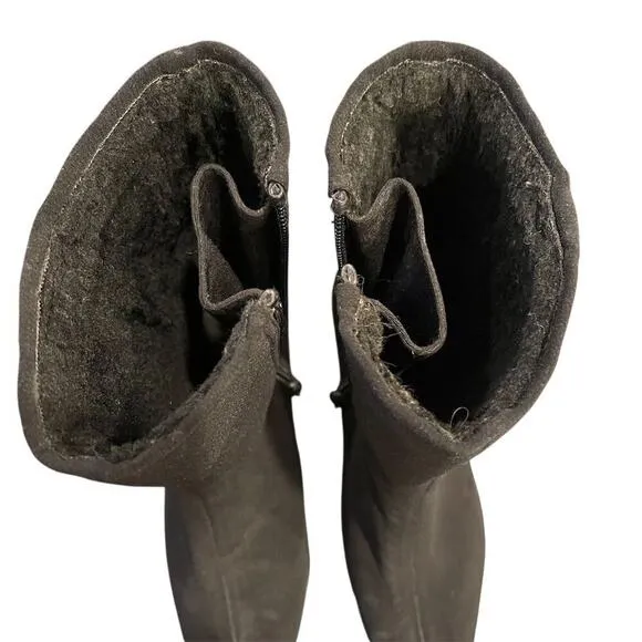 Stuart Weitzman Women's Black Suede Ankle Boots Size 8.5 Zip Closure