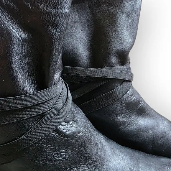 Stuart Weitzman Zen Leather Sock Boots, Women's Size 8M