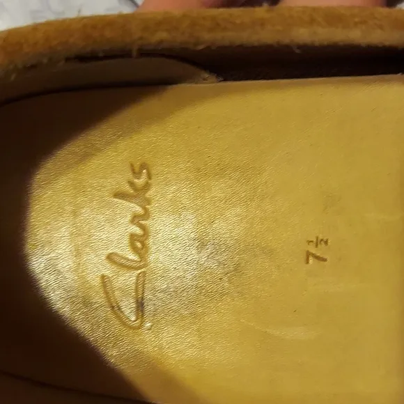 Suede loafers by Clark. Great used condition.
