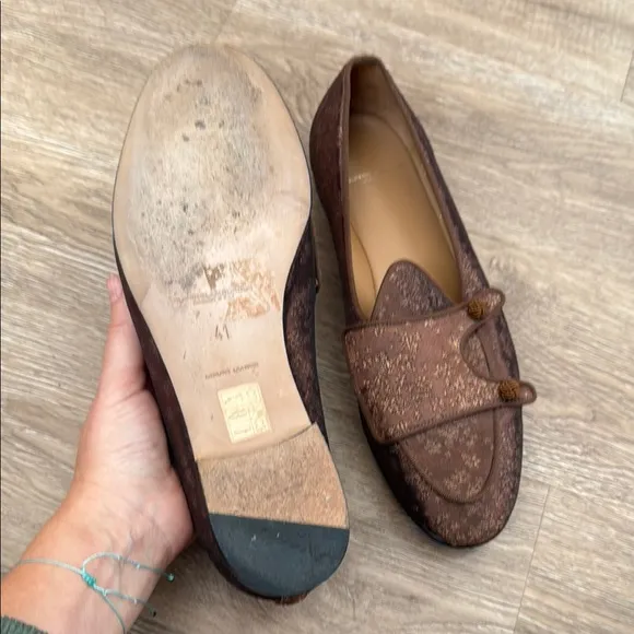 Superglamourous Elegant Brown Loafers. Size 41