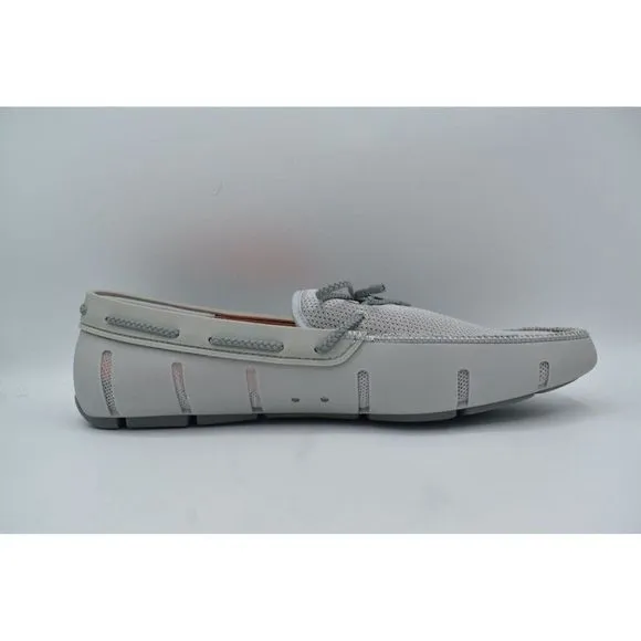 SWIMS Mens Size 15 Braided Lace Light Gray Slip On Loafers Shoes
