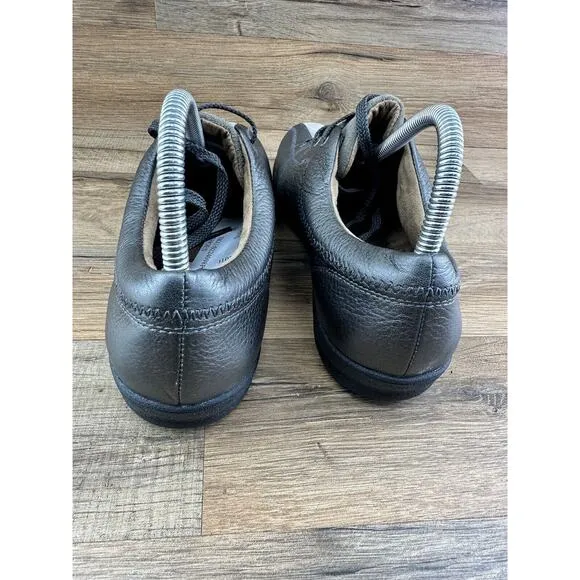 Taos Oxfords Comfort Pewter Metallic Leather Women's Size 8.5