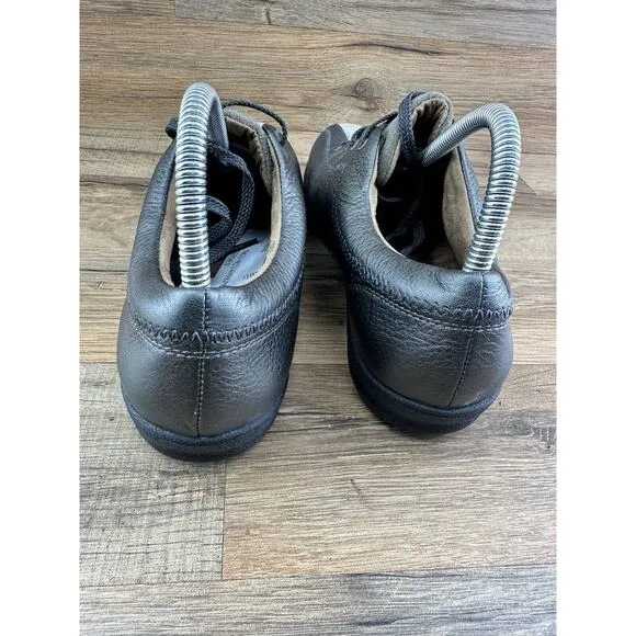 Taos Oxfords Comfort Pewter Metallic Leather Women's Size 8.5