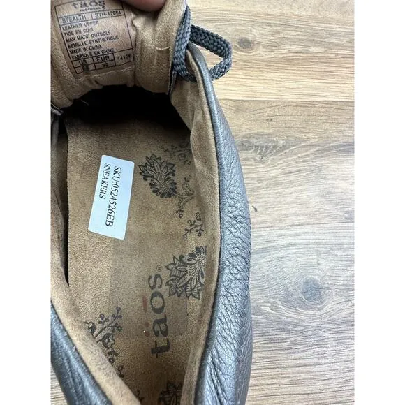 Taos Oxfords Comfort Pewter Metallic Leather Women's Size 8.5