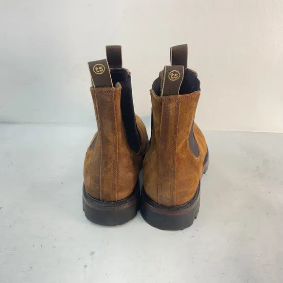 Taylor Stitch Brown Leather Chelsea Boots Vibram Sole Men’s Size 11 Preowned