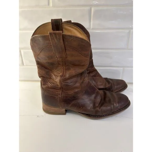 TECOVAS 1002 Earl Roper Bourbon Cowboy WORK CHORE Boots WESTERN RANCH WEAR 9 EE