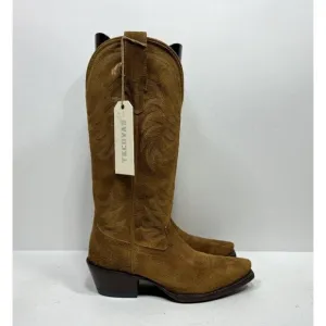 Tecovas The Annie Sienna Suede Brown Women’s Size 5 B Boots Shoes New