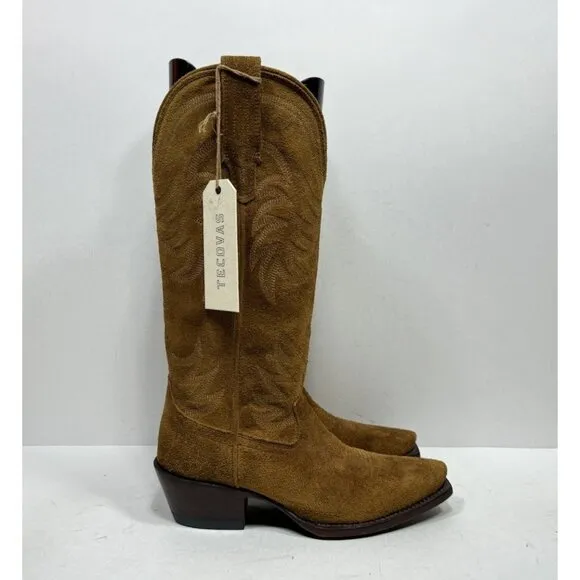 Tecovas The Annie Sienna Suede Brown Women’s Size 5 B Boots Shoes New