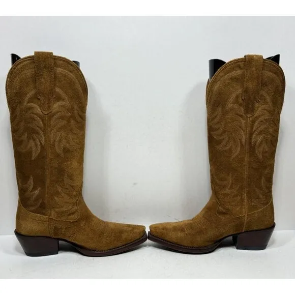 Tecovas The Annie Sienna Suede Brown Women’s Size 5 B Boots Shoes New