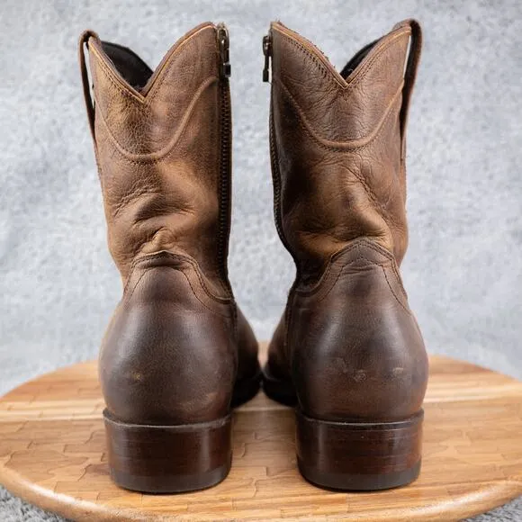 TECOVAS - The Dean Stout Leather Western Cowboy Zip BOOTS 12D - BEAUTIFUL