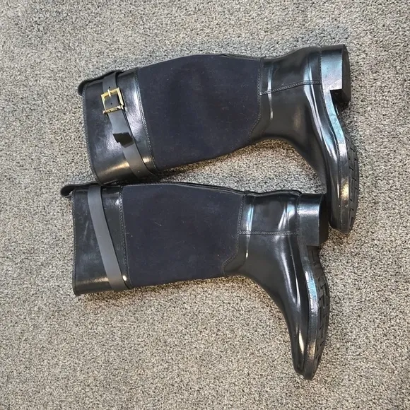 Ted Baker Women Waterproof Rainboots Tall Riding Boots shoes sz 8
