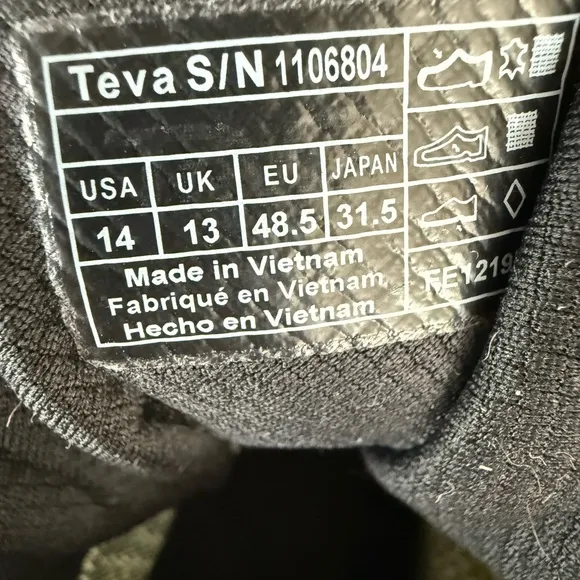 Teva Black and Brown Boots with Durable Sole and Leather Upper