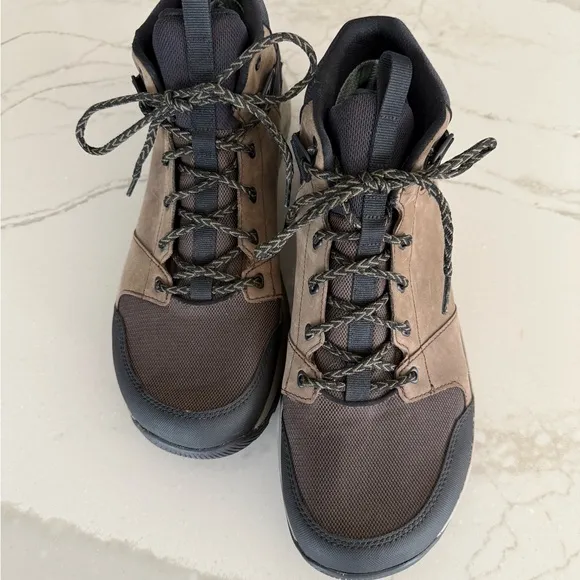 Teva Black and Brown Boots with Durable Sole and Leather Upper