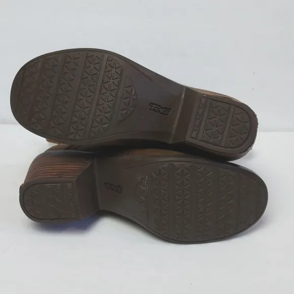 Teva Women's Anaya Chelsea Heeled Boots Brown Size 6