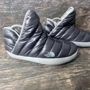 The North Face Gray Thermoball Boots with Quilted Design and Slip-On Style