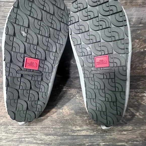The North Face Gray Thermoball Boots with Quilted Design and Slip-On Style