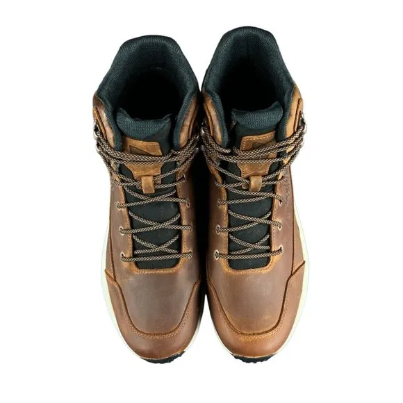 The NorthFace Men's Vals Mid Leather WP Caramel Brown Boots Sizes 8.5 - 14