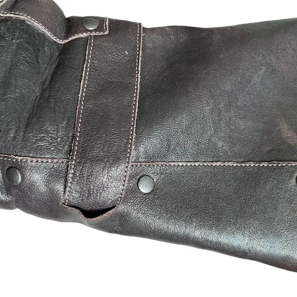 Think! leather boots made in Austria. Lined with lambs wool. MOTO style