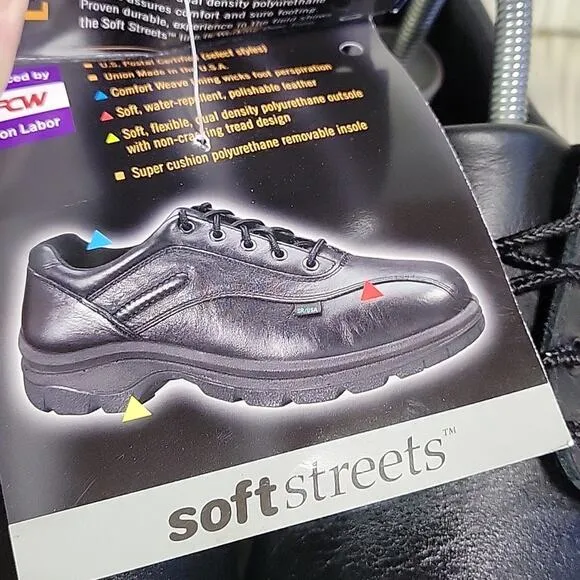 Thorogood Soft Streets Plain Toe Oxford Leather Work Shoes Mens 7M NWT