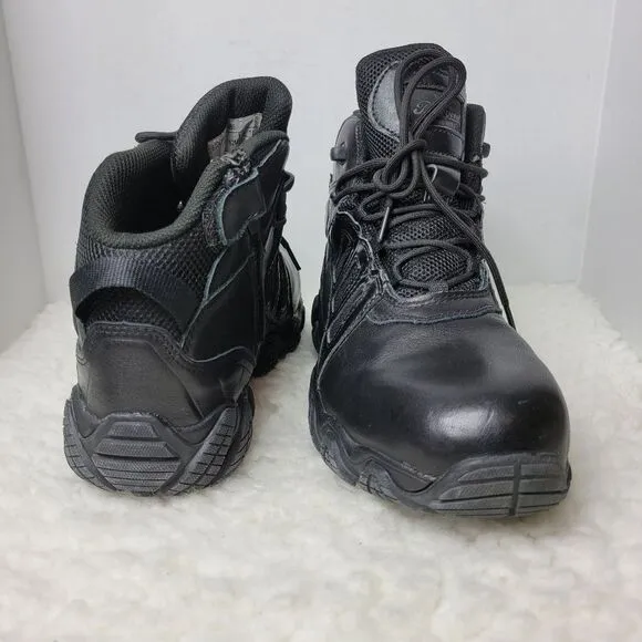 Thorogood Tactical Boots Men's Size 12 Black Ankle Guard Zipper Side Shoes