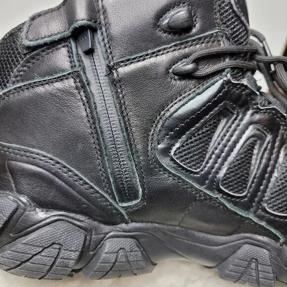 Thorogood Tactical Boots Men's Size 12 Black Ankle Guard Zipper Side Shoes