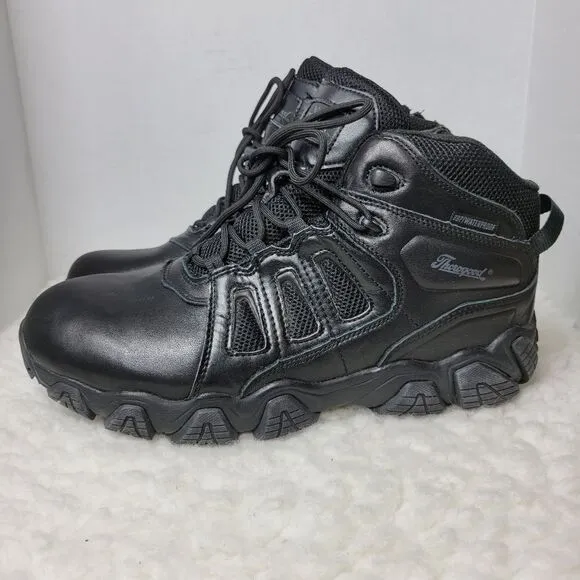 Thorogood Tactical Boots Men's Size 12 Black Ankle Guard Zipper Side Shoes