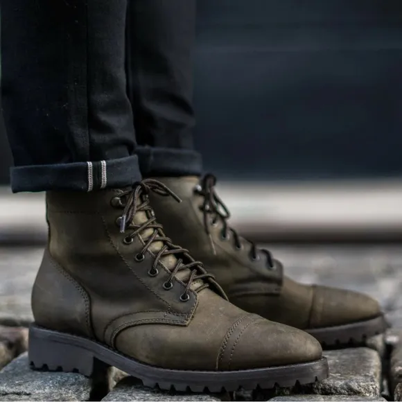 THURSDAY Boot Co. Captain Storm-King Men's Boots Lug Soles Matte Green 10