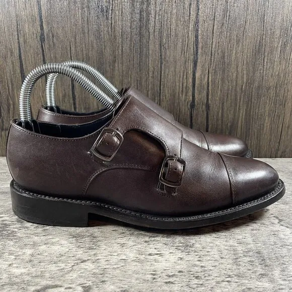 Thursday Boot Co. Double Buckle Dress Shoes Leather Dark Brown Men’s Size 6