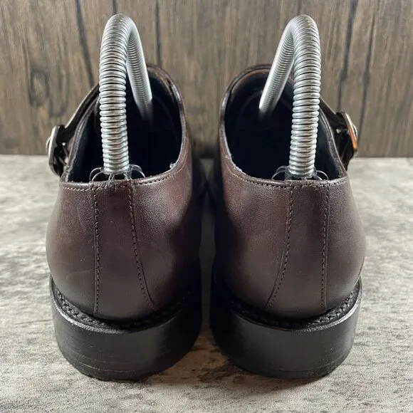 Thursday Boot Co. Double Buckle Dress Shoes Leather Dark Brown Men’s Size 6