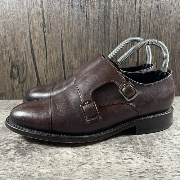 Thursday Boot Co. Double Buckle Dress Shoes Leather Dark Brown Men’s Size 6