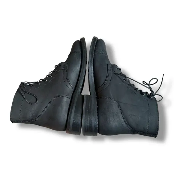 Thursday Boot Co. Women’s Black Matte Captain Lace Up Boots Western Grunge Sz 10