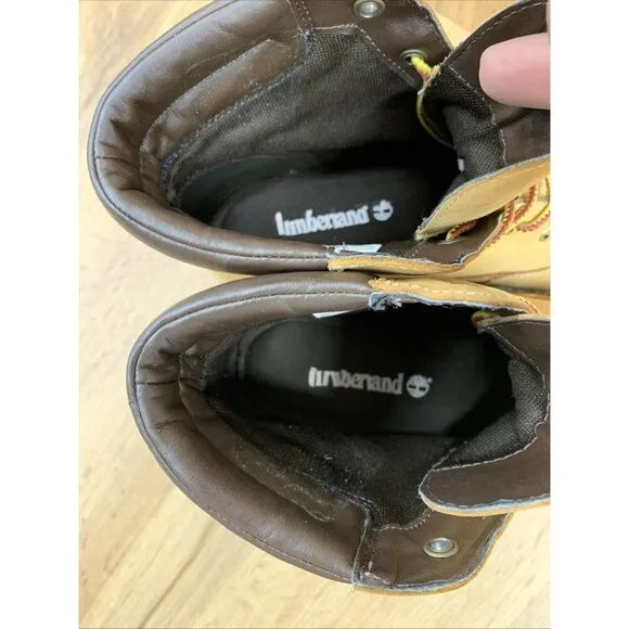 Timberland Amston Wedge Heel Boots Women's Size 8.5 Wheat Nubuck 8251A