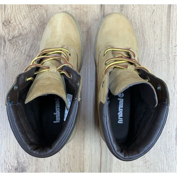 Timberland Amston Wedge Heel Boots Women's Size 8.5 Wheat Nubuck 8251A