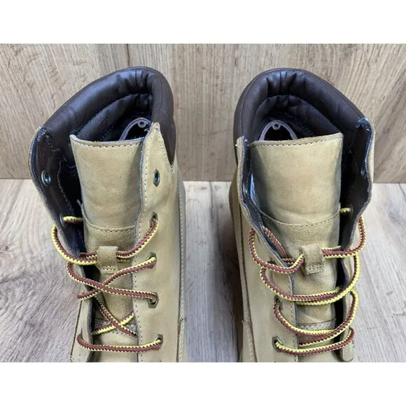 Timberland Amston Wedge Heel Boots Women's Size 8.5 Wheat Nubuck 8251A
