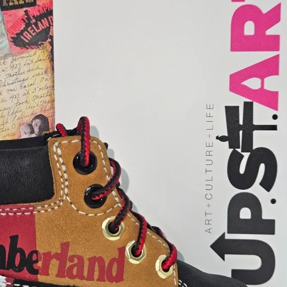 Timberland Black and Brown Boots with Rugged Design