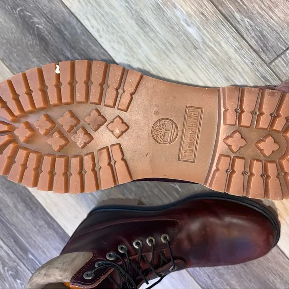 Timberland Brown Tan High-Top Boots Durable Leather