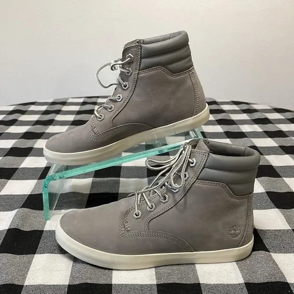 Timberland Dausette Gray Leather Nubuck High Boot Ortholite A1H26 Sneaker Shoe 7
