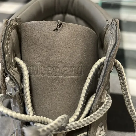 Timberland Dausette Gray Leather Nubuck High Boot Ortholite A1H26 Sneaker Shoe 7