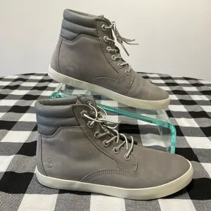 Timberland Dausette Gray Leather Nubuck High Boot Ortholite A1H26 Sneaker Shoe 7