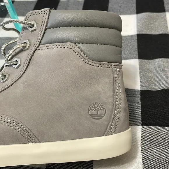 Timberland Dausette Gray Leather Nubuck High Boot Ortholite A1H26 Sneaker Shoe 7