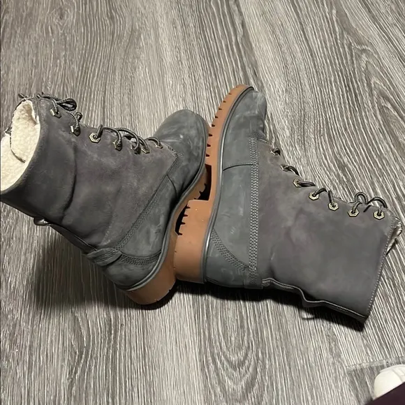 Timberland Gray Ankle Boots Sturdy Sole Rugged Style
