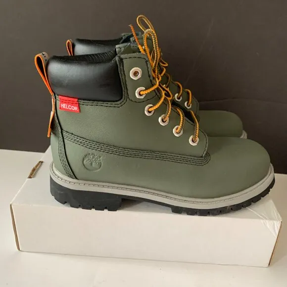 TIMBERLAND HELCOR OLIVE GREEN BOOTS KIDS SIZE 3 NEW