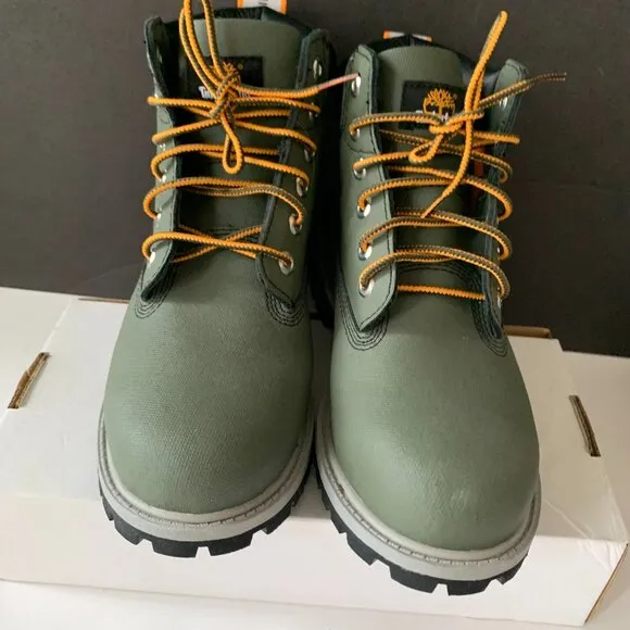 TIMBERLAND HELCOR OLIVE GREEN BOOTS KIDS SIZE 3 NEW