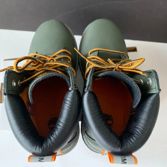 TIMBERLAND HELCOR OLIVE GREEN BOOTS KIDS SIZE 3 NEW