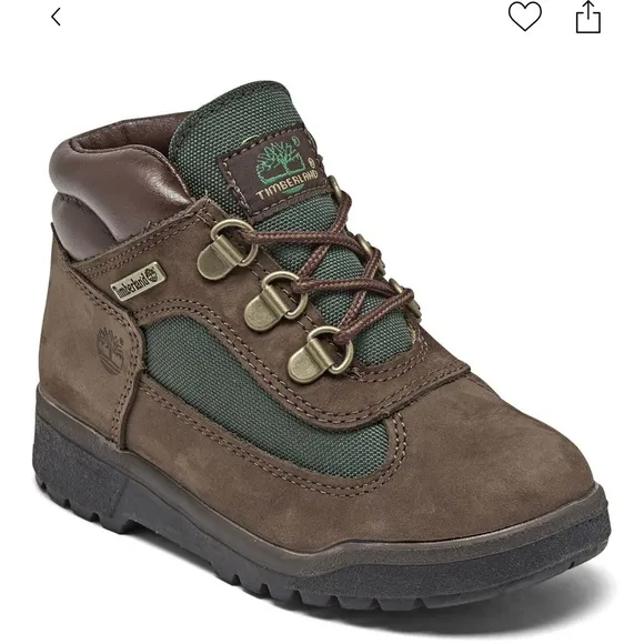 Timberland Kids Brown and Green Boots