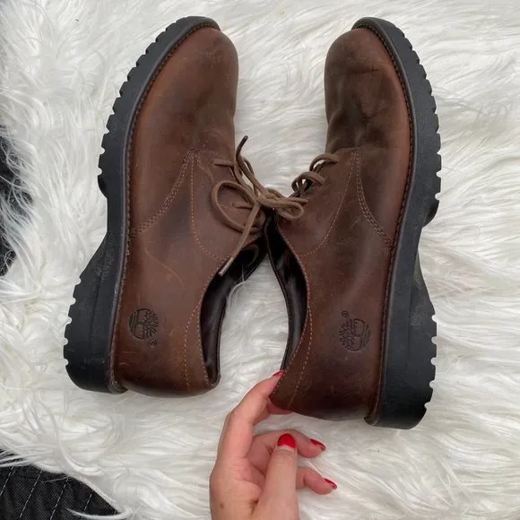 Timberland Leather Lace Up Comfort Oxford Shoes