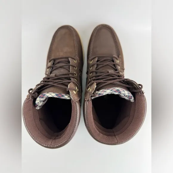 Timberland Oakwell 7-Eye Moc Toe Lace Boots, Men’s 9M, Nubuck Leather, Classic