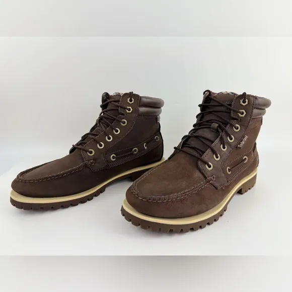 Timberland Oakwell 7-Eye Moc Toe Lace Boots, Men’s 9M, Nubuck Leather, Classic
