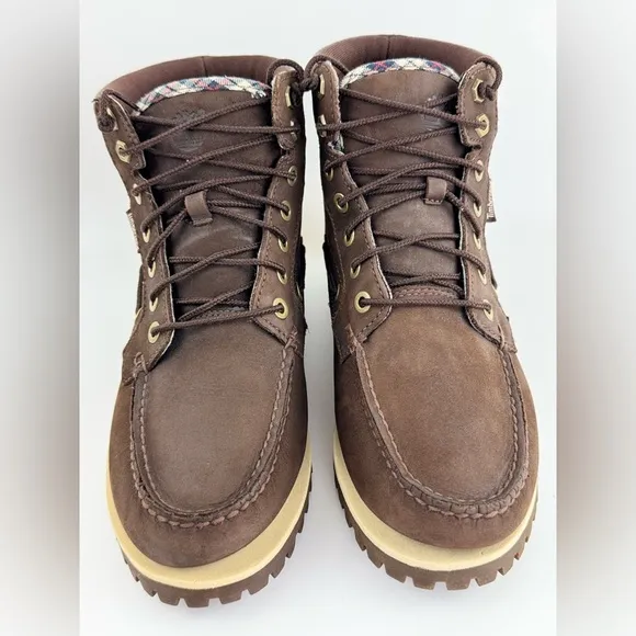 Timberland Oakwell 7-Eye Moc Toe Lace Boots, Men’s 9M, Nubuck Leather, Classic