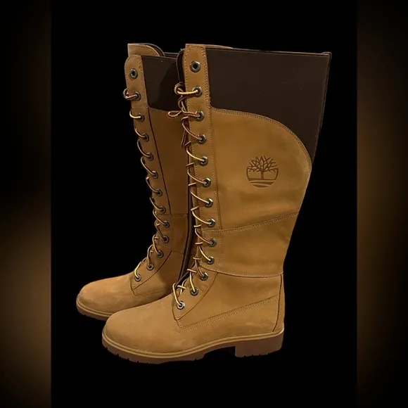 Timberland Premium Woman Boots Knee High Nubuck Leather Size 7